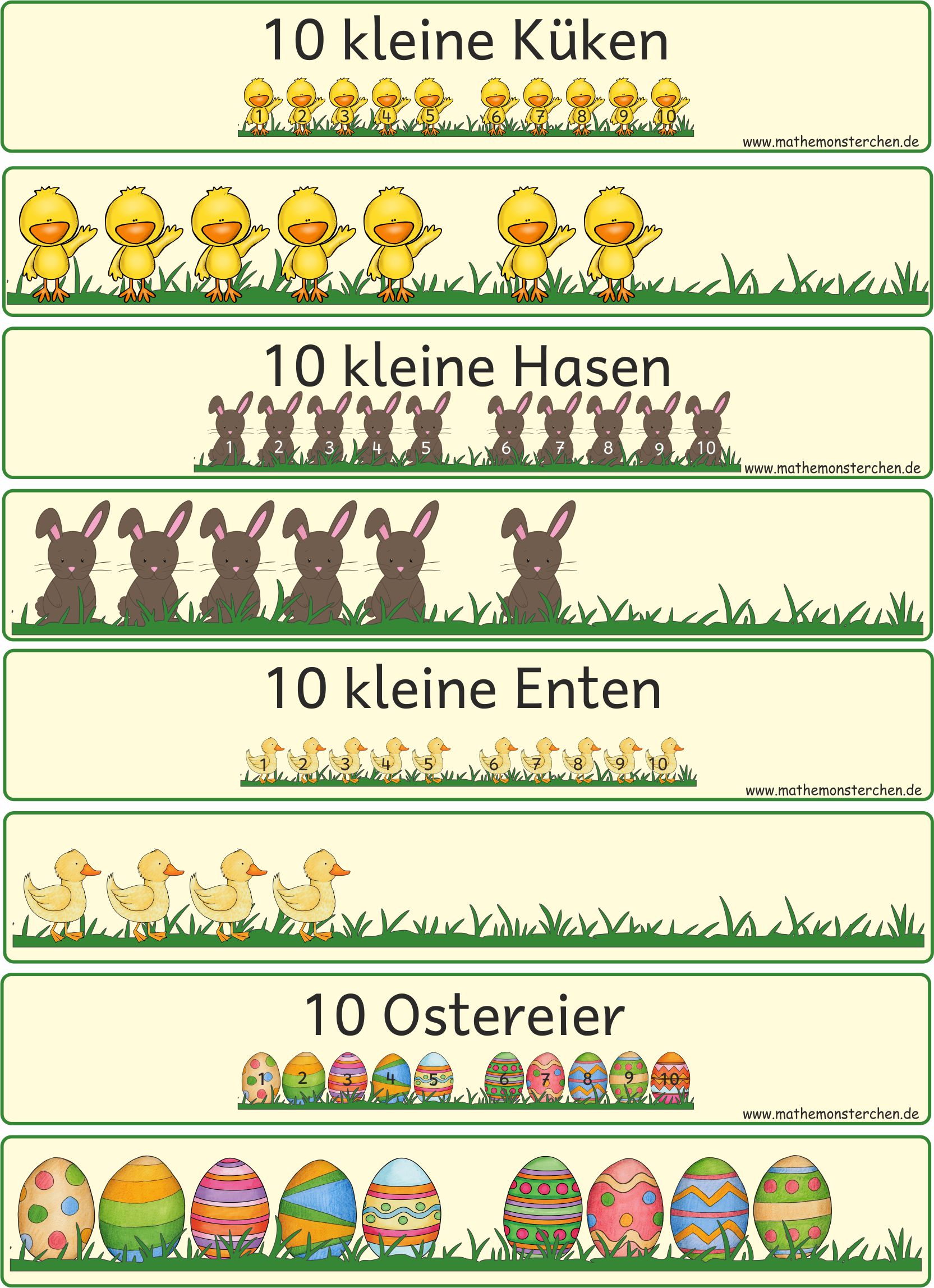 Mathemonsterchen - Ostern